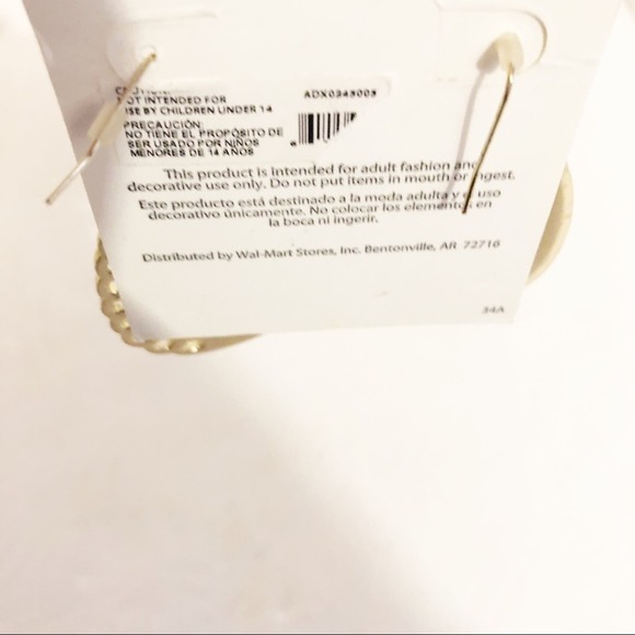 Chainlink Hoop Dangle Earrings Pink Gold NWT - Picture 3 of 5